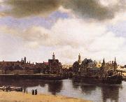 Jan Vermeer View over Delft oil on canvas
